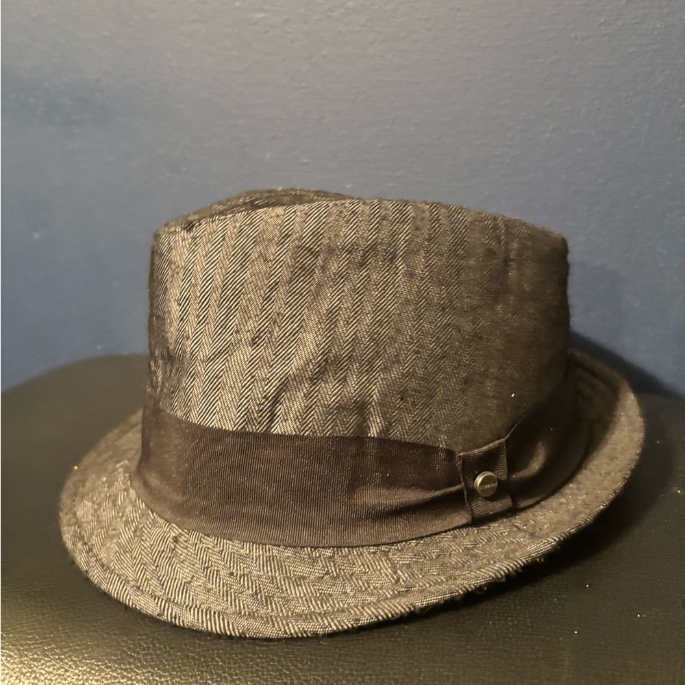 Stetson Black and Gray Patterned Hat